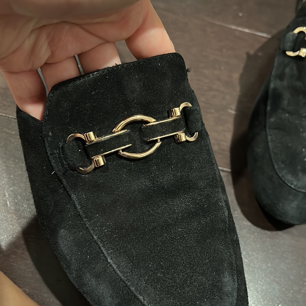 Jeffrey Campbell Black Suede Slip On Flats Size 7 - Picture 5 of 5